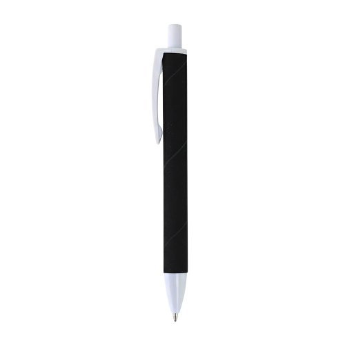 Penna a scatto in plastica fusto colorato effetto vellutato