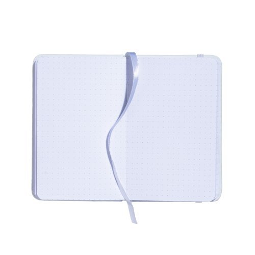 Cuaderno con cubierta de pu. hojas punteadas en papel blanco (80 págin