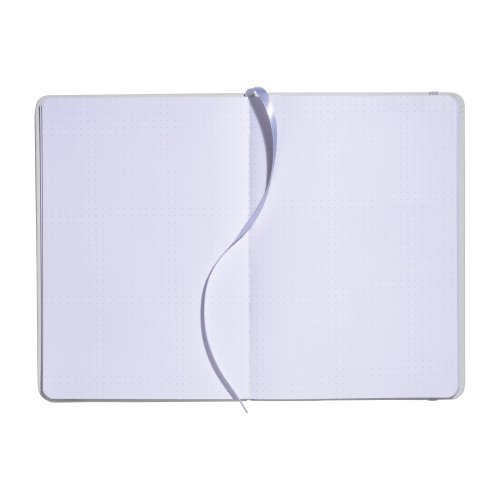 Cuaderno con cubierta de pu. hojas punteadas en papel blanco (80 págin