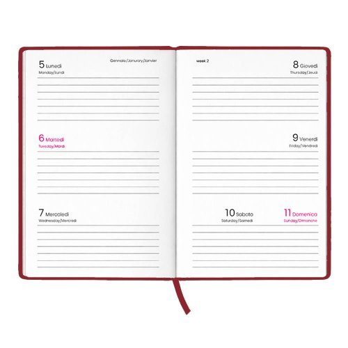 Agenda tascabile settimanale 2027