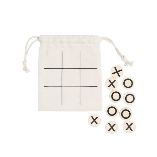 Gioco tris in legno con bustina in cotone