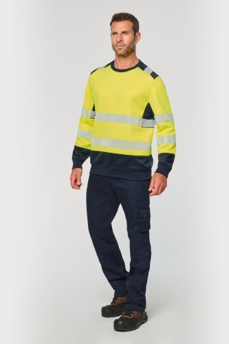 Felpa di sicurezza riciclata girocollo