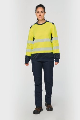 Felpa di sicurezza riciclata girocollo