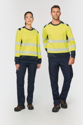 Felpa di sicurezza riciclata girocollo