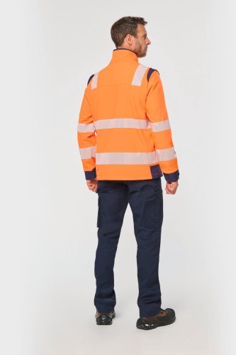 Giacca softshell di sicurezza riciclata con maniche staccabili