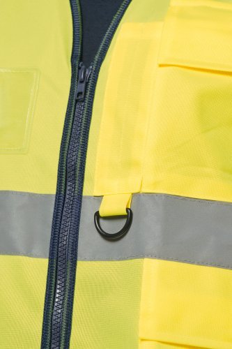Gilet di sicurezza hi-viz riciclato con cerniera