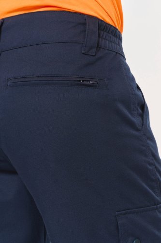 Pantaloni cargo unisex con fondo gamba elasticizzato e fascia riflette