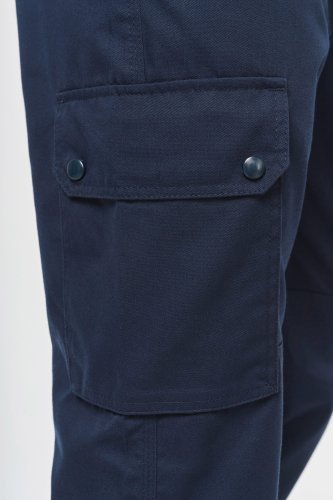 Pantaloni cargo unisex con fondo gamba elasticizzato e fascia riflette