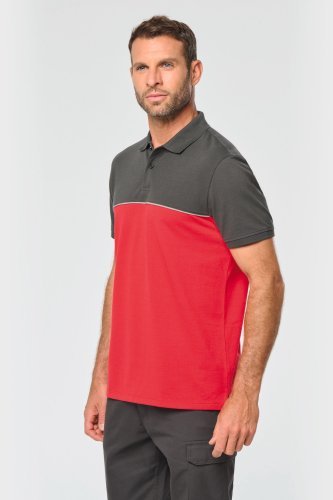 Polo unisex bicolore ecosostenibile maniche corte