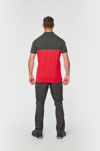Polo unisex bicolore ecosostenibile maniche corte