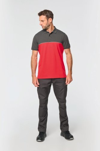 Polo unisex bicolore ecosostenibile maniche corte