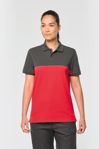 Polo unisex bicolore ecosostenibile maniche corte