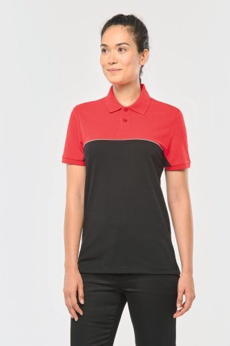 Polo unisex bicolore ecosostenibile maniche corte