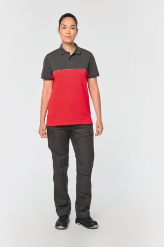 Polo unisex bicolore ecosostenibile maniche corte