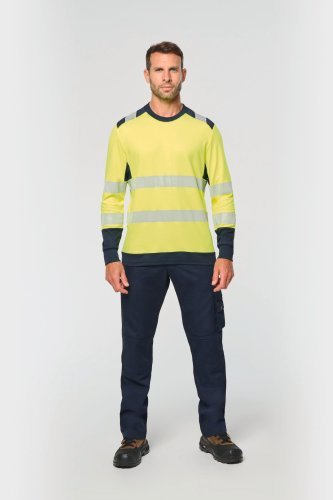 T-shirt di sicurezza riciclata a maniche lunghe