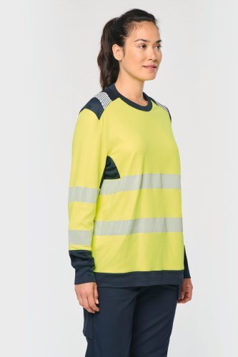T-shirt di sicurezza riciclata a maniche lunghe
