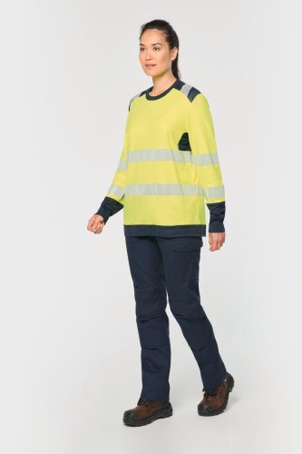 T-shirt di sicurezza riciclata a maniche lunghe