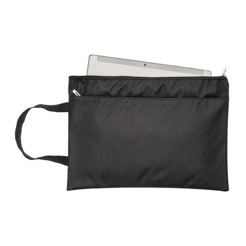 Porte-documents en polyester avec poche frontale