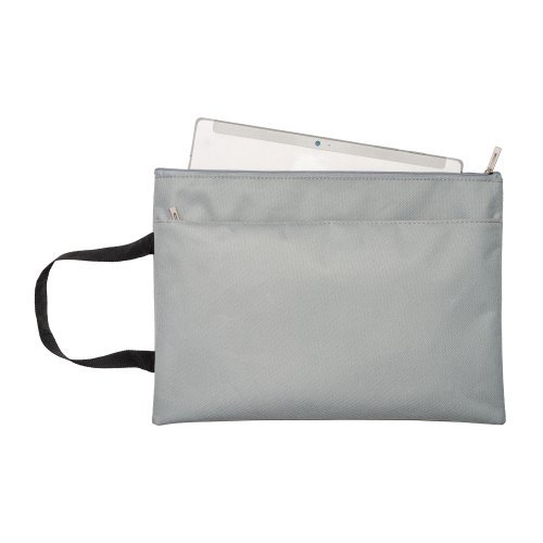 Porte-documents en polyester avec poche frontale