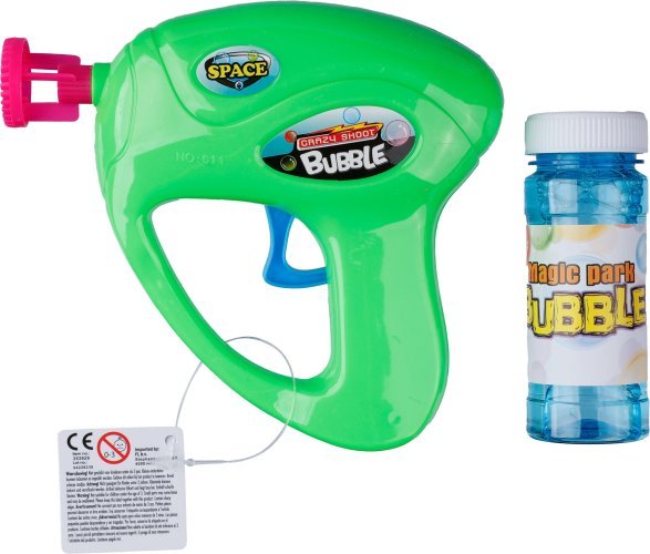 Pistola sparabolle in plastica hallie, personalizzabile