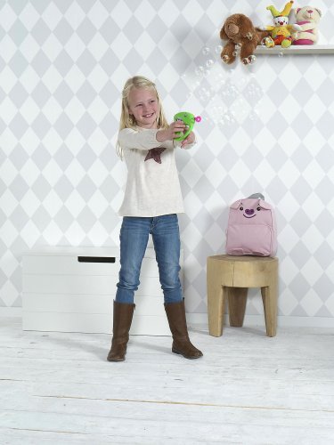 Pistola sparabolle in plastica hallie, personalizzabile