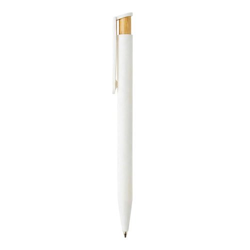 Bolígrafo retráctil de plástico. inserto de bambú