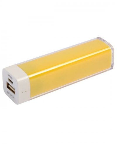 POWER BANK con cavo standard 2200 mAh Giallo