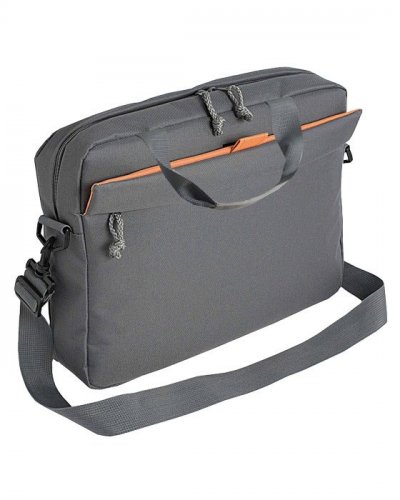 Borsa portacomputer con fascia per trolley Grigio/Arancio