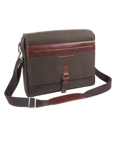 Bolso para computadora con detalles en ecopiel