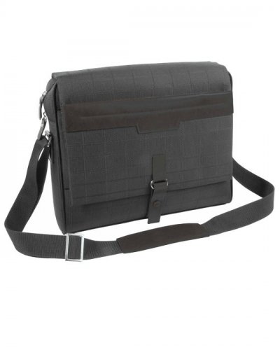 Bolso para computadora con detalles en ecopiel Nero