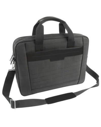 Borsa portacomputer con tracolla e fascia per trolley Nero