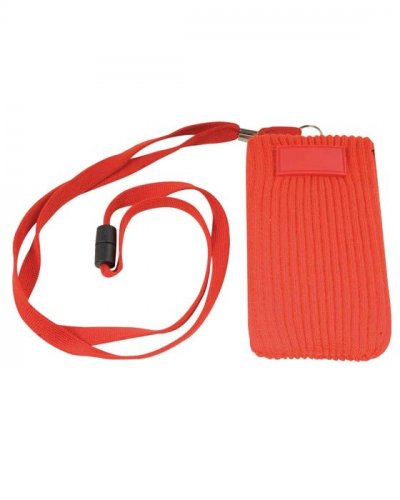 Porta cellulare da collo Rosso