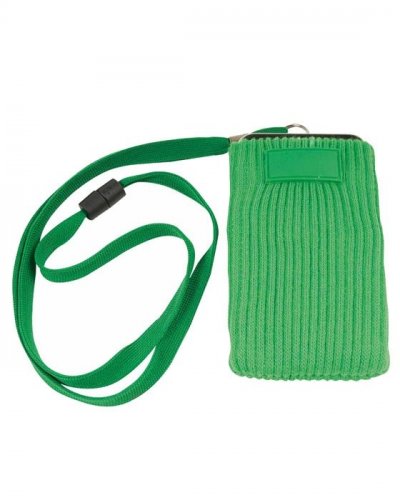 Porta cellulare da collo Verde