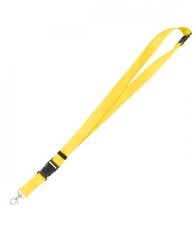 Nastro da collo con moschettone Giallo