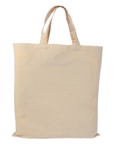 Shopper in cotone colorato da 135 gr manici corti Naturale