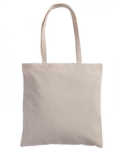 Borse personalizzate in cotone colorato con manici lunghi Naturale