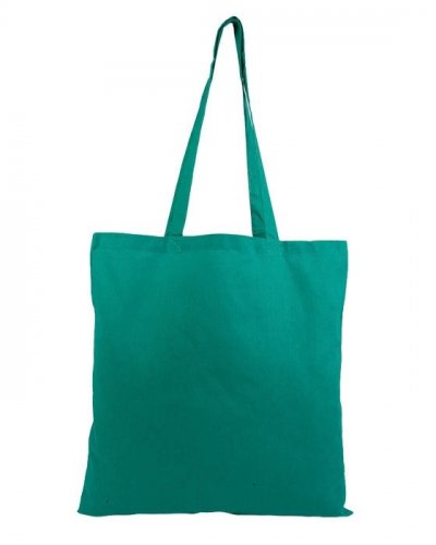 Shopper in Cotone manici lunghi Verde