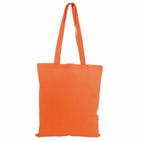 Borsa shopper in cotone quadrata personalizzata Arancione