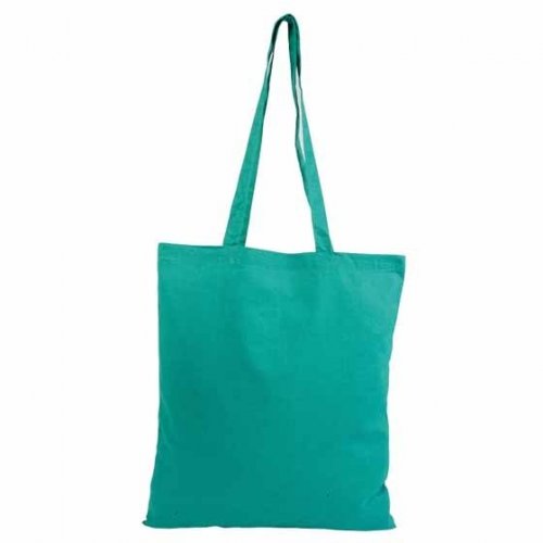 Borsa shopper in cotone quadrata personalizzata Verde