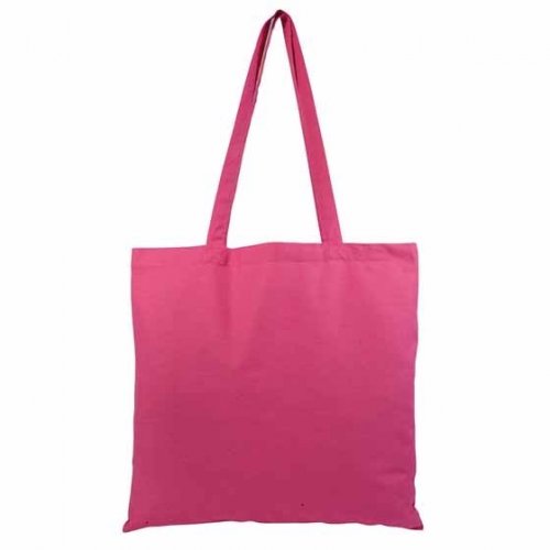 Borsa shopper in cotone quadrata personalizzata Fucsia