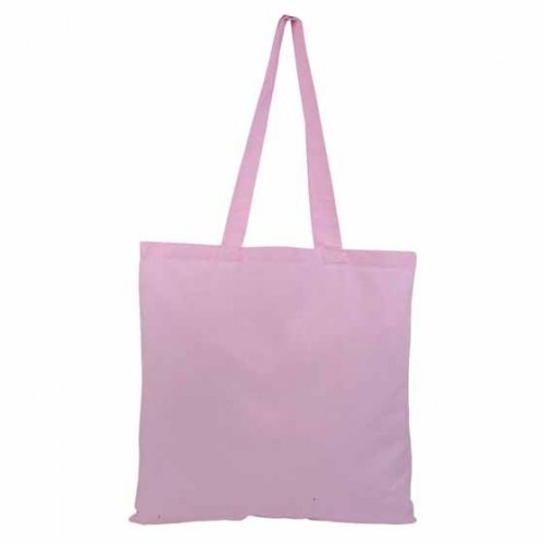 Borsa shopper in cotone quadrata personalizzata Rosa