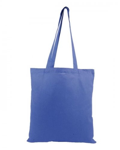 Borsa shopper in cotone quadrata personalizzata Blu Royal