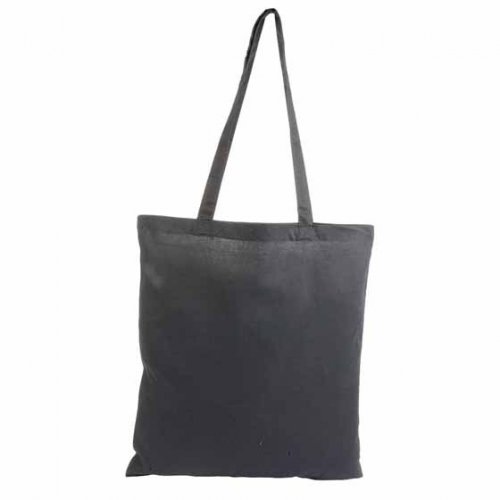 Shopper in Canvas molto pesante Nero