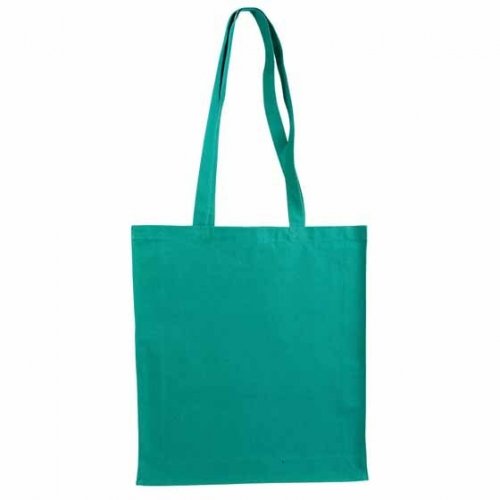 Shopper in Canvas molto pesante con soffietto Verde