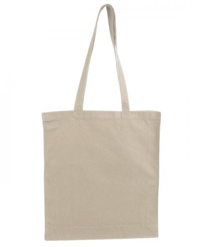 Shopper in Canvas molto pesante con soffietto Naturale