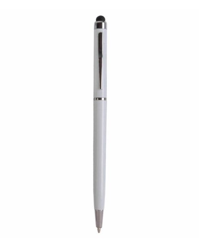 Penna a sfera slim a rotazione Bianco