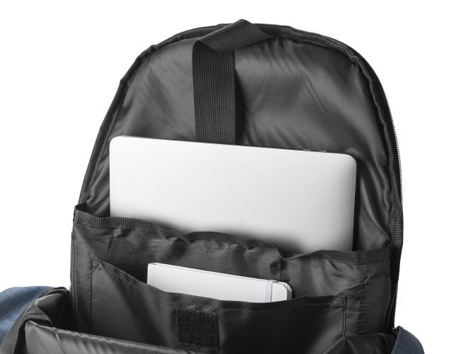 Sac à dos porte-ordinateur antivol en rpet celeste