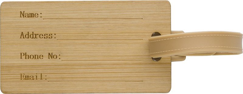 Porte-étiquette de valise en bambou shawn