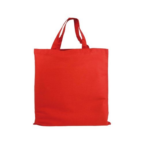 Sac en Coton Coloré 135g Poignées Courtes 38x42cm |