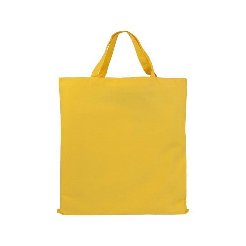 Sac en Coton Coloré 135g Poignées Courtes 38x42cm |